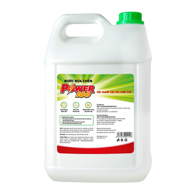 [BÁN CHẠY] Nước rửa chén bát hương chanh Power 1.5L.