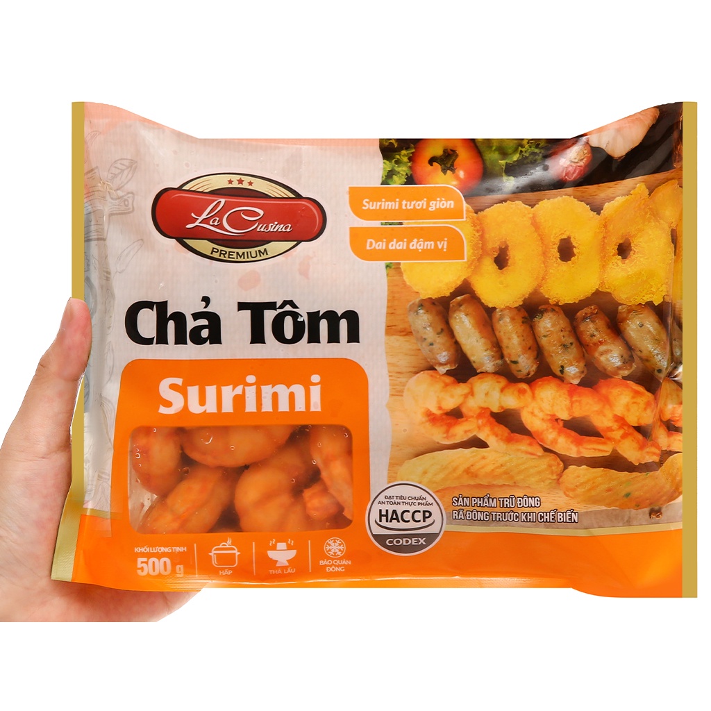 Chả tôm định hình /tôm con LAcusina (500g) - ship nhanh SG | BigBuy360 - bigbuy360.vn