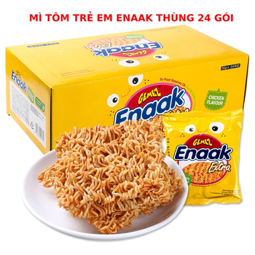 Hộp 24 gói mì Sack Enaak vị gà  vàng