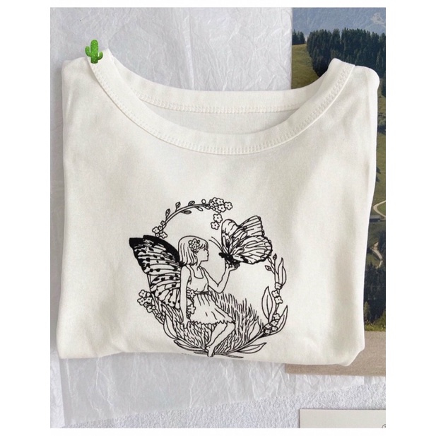 Áo thun croptop hoạ tiết in sắc xảo PC alohashop91