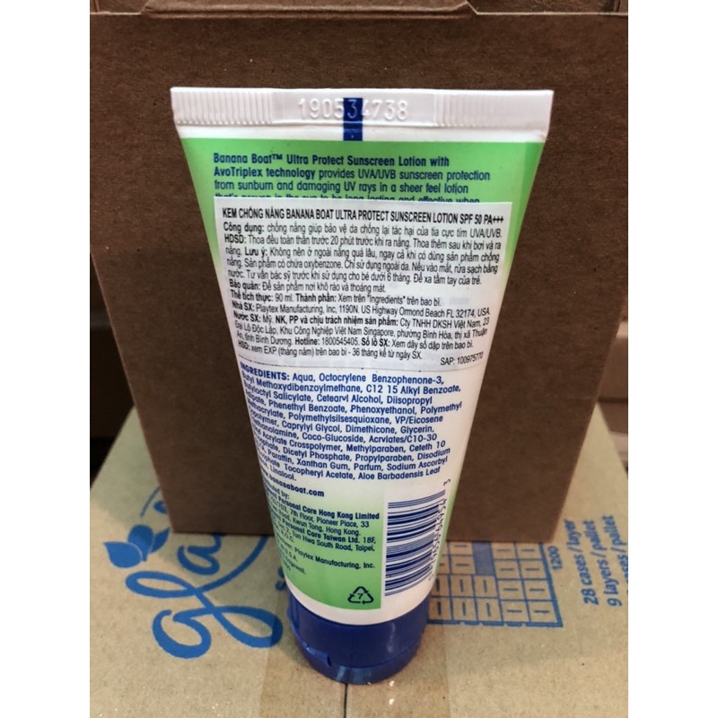 Kem chống nắng Banana Boat Ultra Protect SPF 50/PA+++ 90ml- Hàng chính hãng DKSH Việt Nam