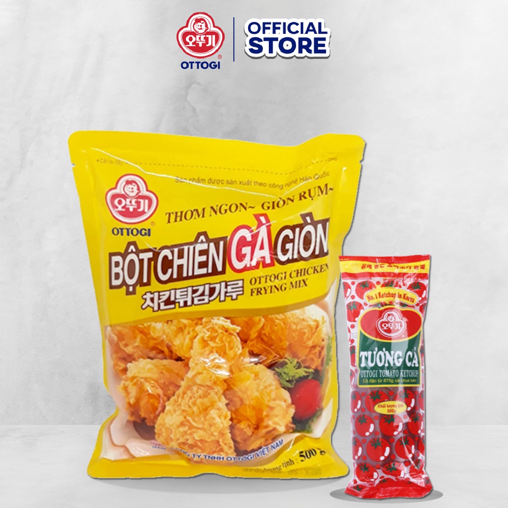 Combo Bột Chiên Gà Giòn 500g và Tương Cà Ottogi 500g