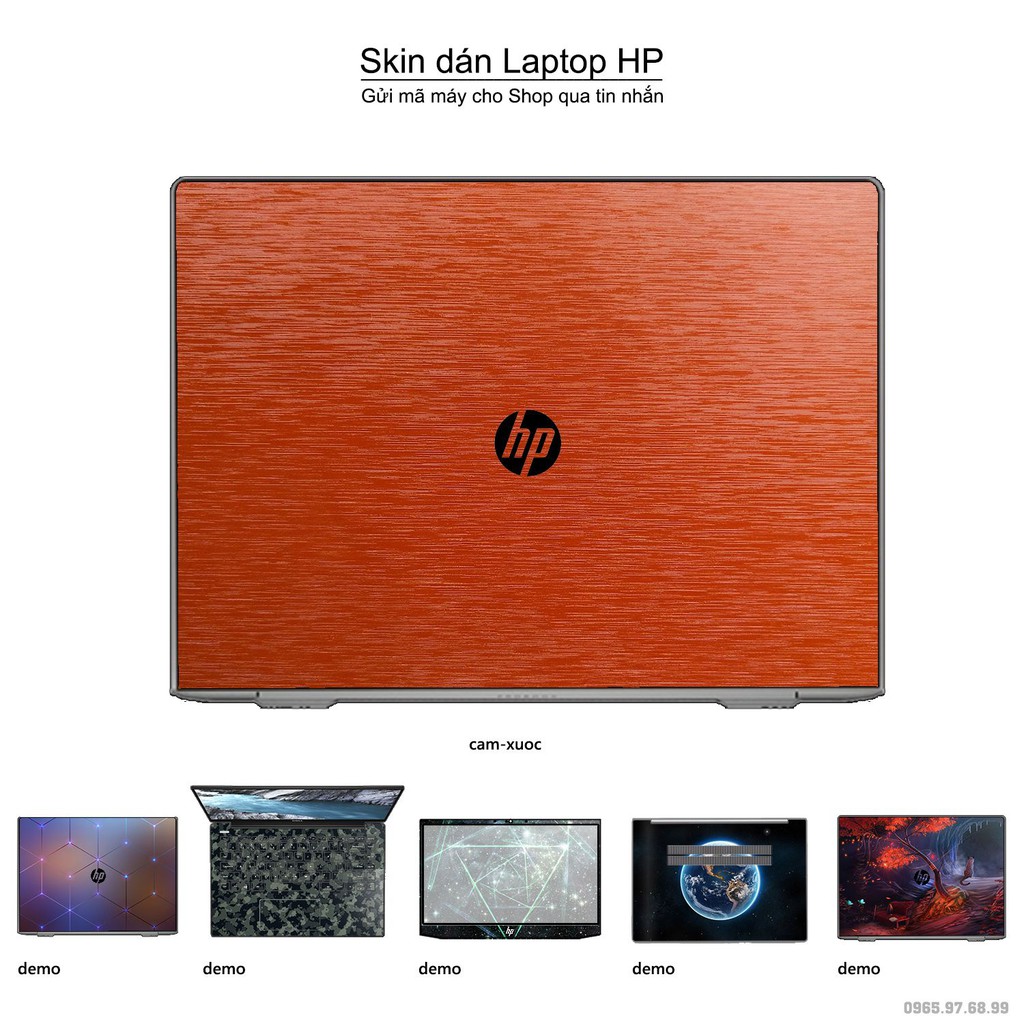 Skin dán Laptop HP màu cam xước (inbox mã máy cho Shop)