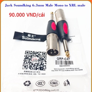 Jack Soundking chuyển 6.3/6.35/6.5 Mono ra Canon/Xrl