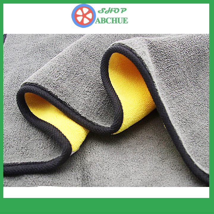 Khăn lau xe hơi, khăn rửa xe ô tô chuyên dụng Microfiber 2 lớp 30x30cm, 30x60cm