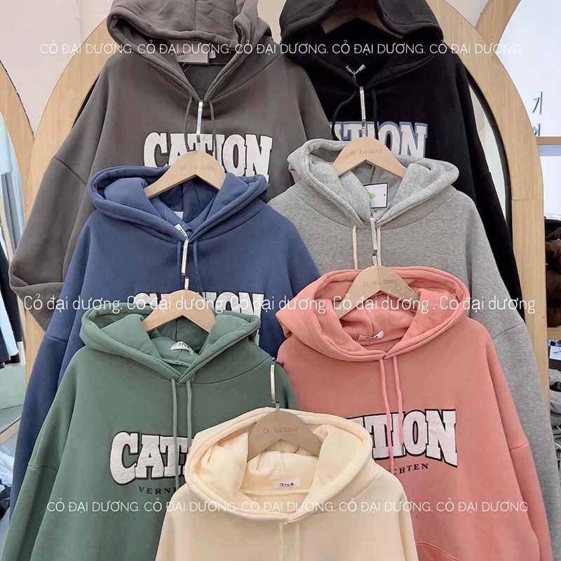 Áo Nỉ Hoodie Form Rộng Nam Nữ Unisex Chất Nỉ Bông Dà Dặn CATION