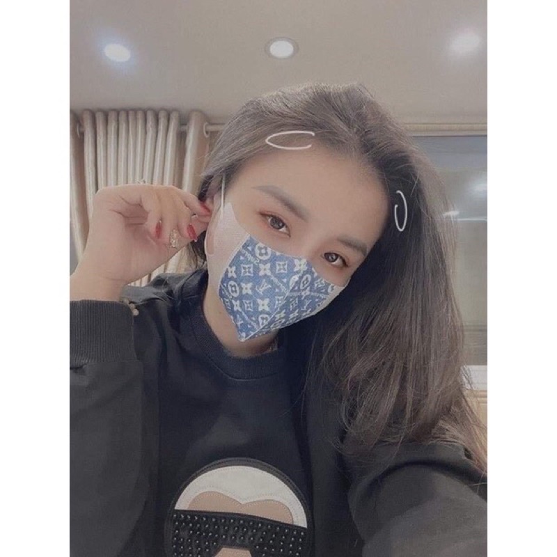 Khẩu Trang 5D Cao Cấp HT Mask Xuất Hàn Họa Tiết Siêu Xinh(Hộp 10c)