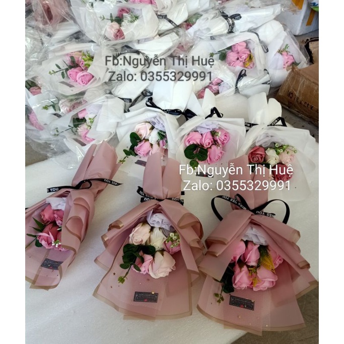 COMBO Bó 5 BÔNG +TÚI+THIỆP