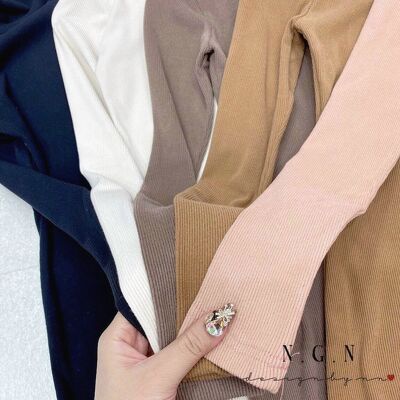Váy len tăm body cổ lọ dáng dài