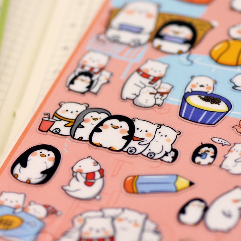 Sticker hình dán cute dễ thương để trang trí sổ, bút, đồ dùng học tập