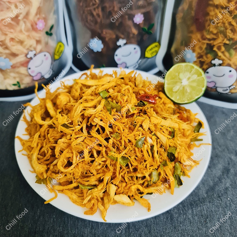 Khô Gà Lá Chanh Chillfood Loại Ngon, Khô Gà Ăn Vặt, Đồ Ăn Vặt Ngon Rẻ Túi Zip Dễ Thương 150g | BigBuy360 - bigbuy360.vn