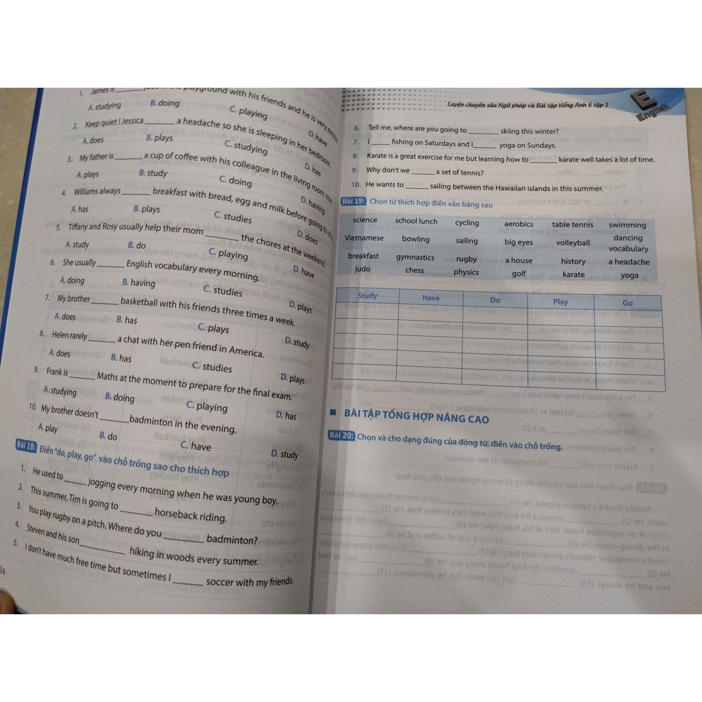 Sách - Luyện chuyên sâu ngữ pháp và bài tập tiếng anh lớp 6 tập 1 | BigBuy360 - bigbuy360.vn