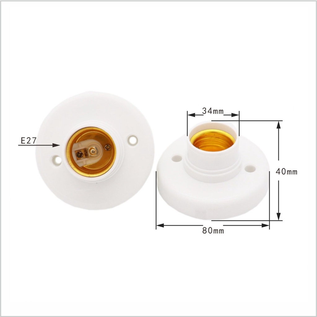 Đuôi đèn E27 giắc cắm chuẩn US có công tắc tiện lợi