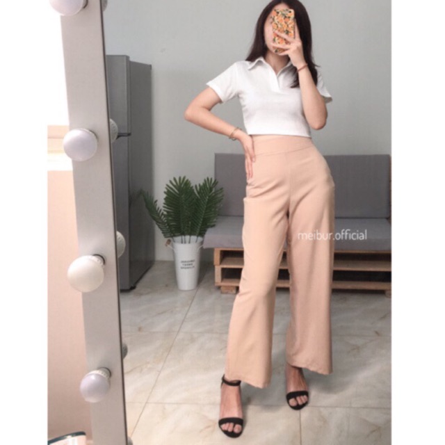 (THANH LÝ) Quần ống rộng culottes ulzzang vải mát | BigBuy360 - bigbuy360.vn