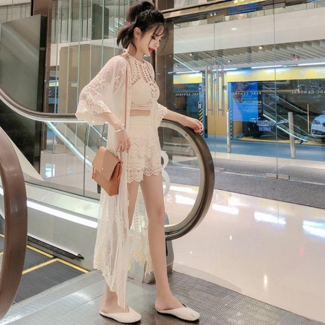 Bộ len đi biển siêu cute