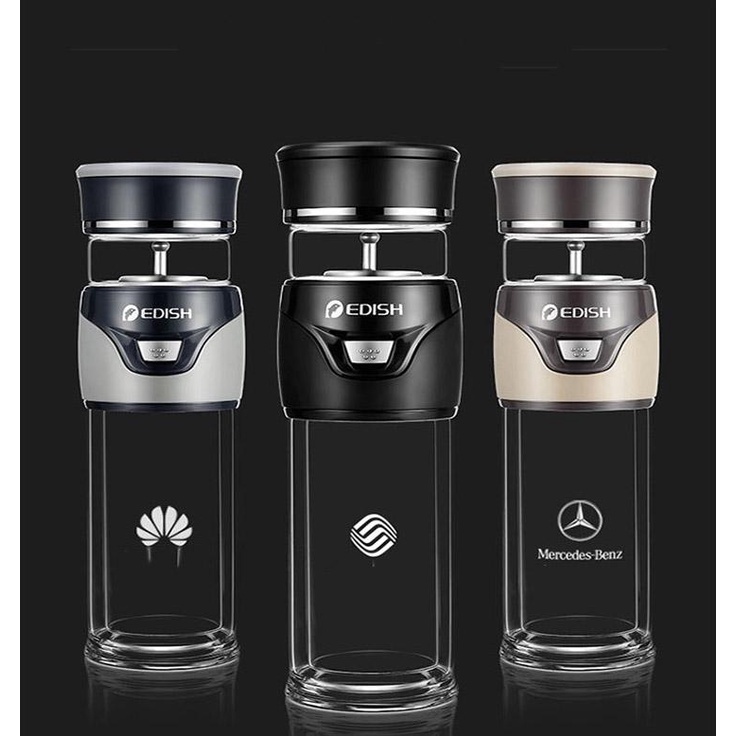 Bình pha trà giữ nhiệt 2 ngăn Edish tiện dụng - Lõi inox 318 cao cấp Hàng Nhập Khẩu CHÍNH HÃNG