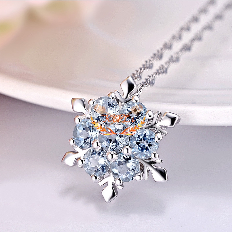 Vòng Cổ Mặt Bông Tuyết Đính Đá Thời Trang Cho Nữ