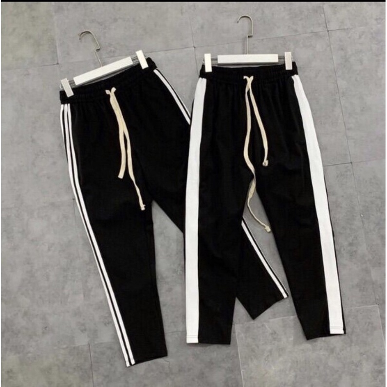 Quần jogger nam nữ thể thao, quần ống suông 3 sọc 1 sọc