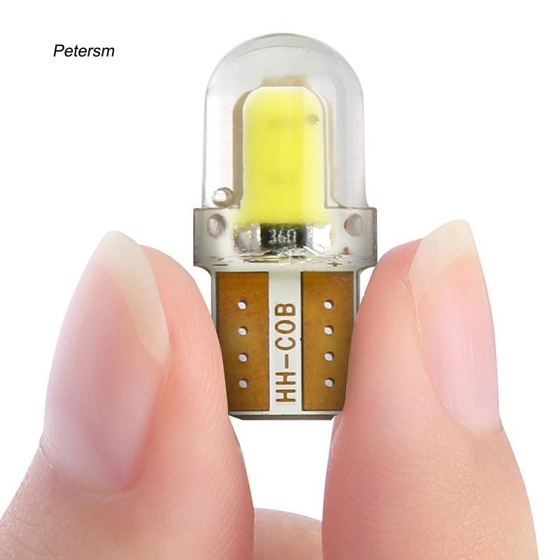 Bộ 4 Bóng Đèn LED COB 12V T10 W5W Vỏ Silicon Dùng Làm Đèn Xi Nhan Cho Xe Hơi