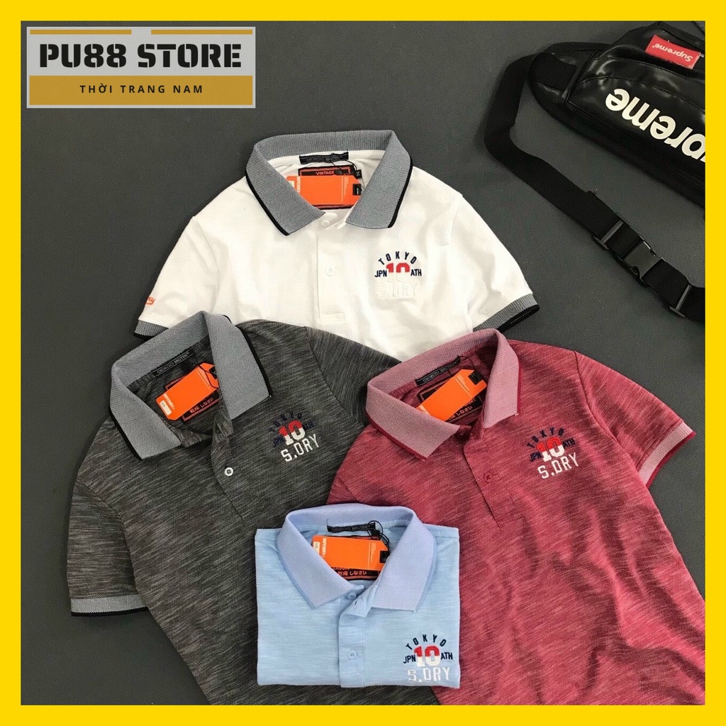  Áo thun polo nam cao cấp PL64DM áo phông nam cổ bẻ trẻ trung thời trang chất mát co giãn