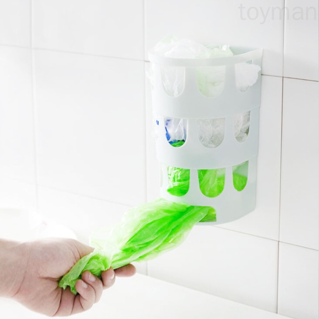Giá Đỡ Túi Rác Gắn Tường Bằng Nhựa Đa Năng Tiện Dụng Cho Nhà Bếp