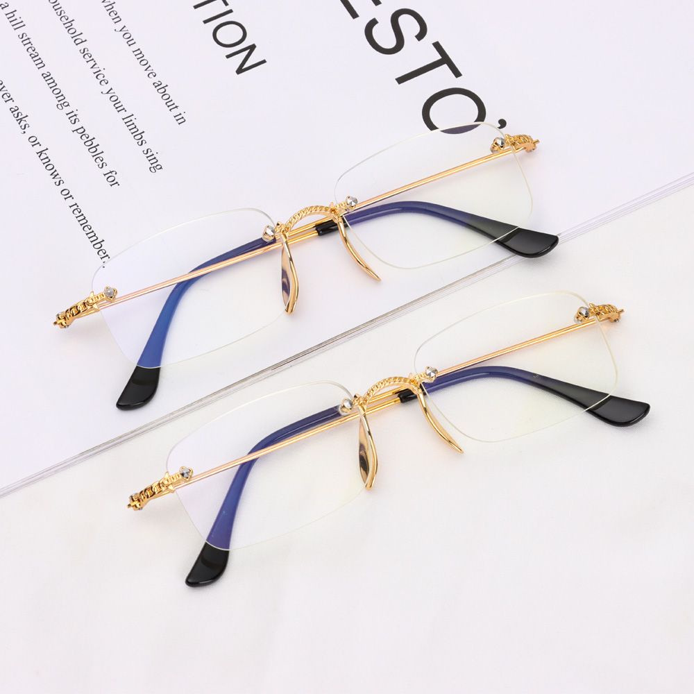 Mắt Kính Đọc Sách Gọng Kim Loại Chống Tia UV Dành Cho Nam Và Nữ