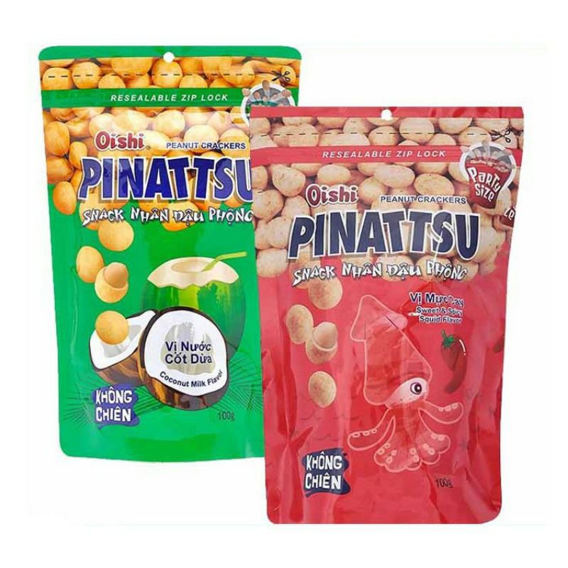 Snack Nhân đậu phộng Vị Nước cốt dừa - Mực cay