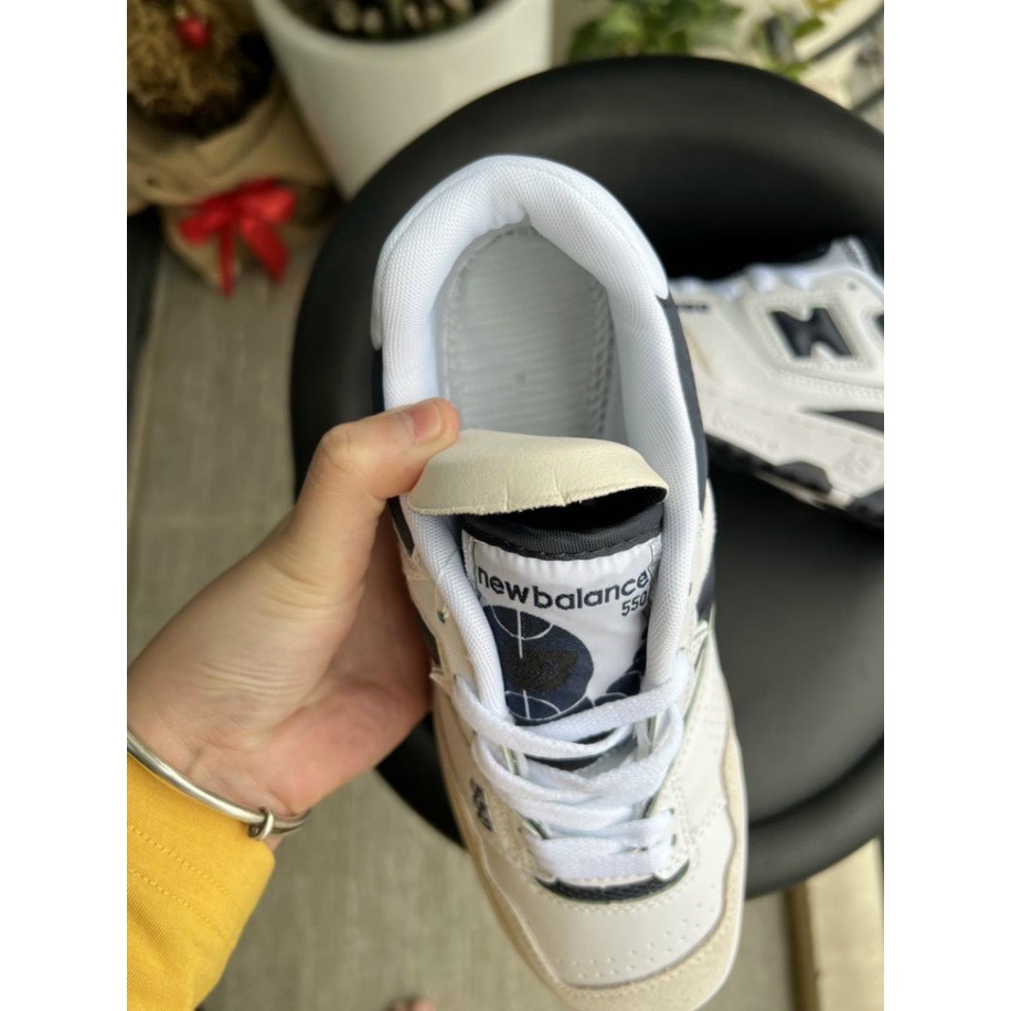 Giày Sneaker NB 550 White Black Cao Cấp Fullbox, Giày thể thao nam nữ newbalance 550 trắng đen hot trend | BigBuy360 - bigbuy360.vn