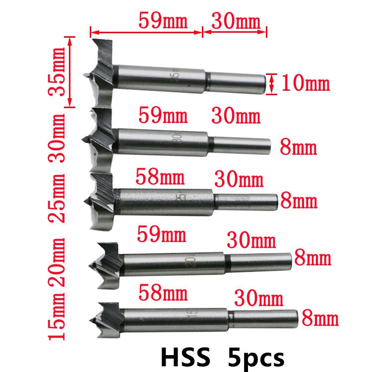 Bộ 5 khoét lỗ 2 cạnh
