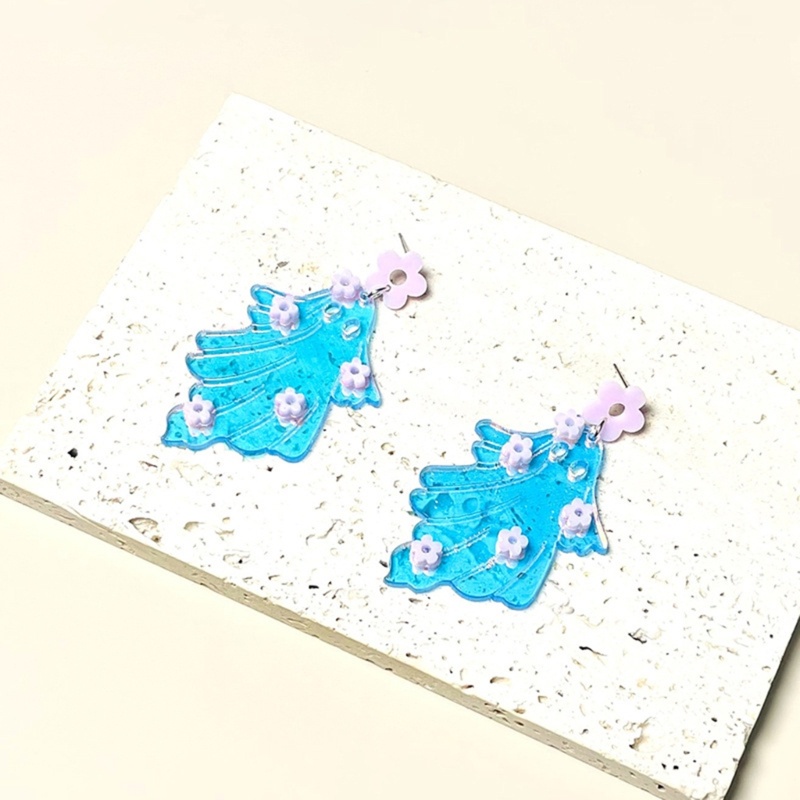 Bông Tai Acrylic Hình Ma Thay Đổi Màu Sắc Thời Trang