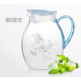 Bình nước hoa văn,bình thủy tinh LILAC , bình đựng nước uống 1,8L mã ER18