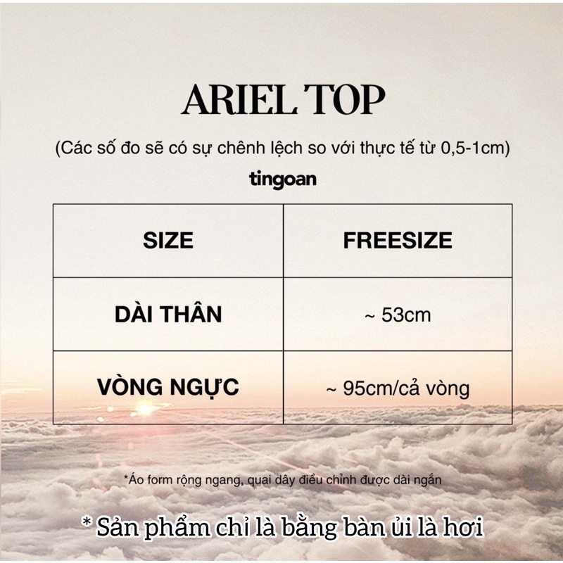 [Mã WABRT44 giảm 12% đơn 250K] Áo lệch vai xếp ly đen tingoan ARIEL BLOUSE/BL