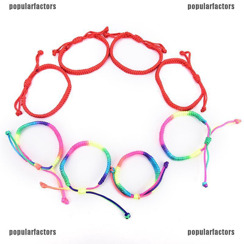 Set 5 Vòng Tay Cầu Vồng 7 Màu Thời Trang Cho Nam Và Nữ