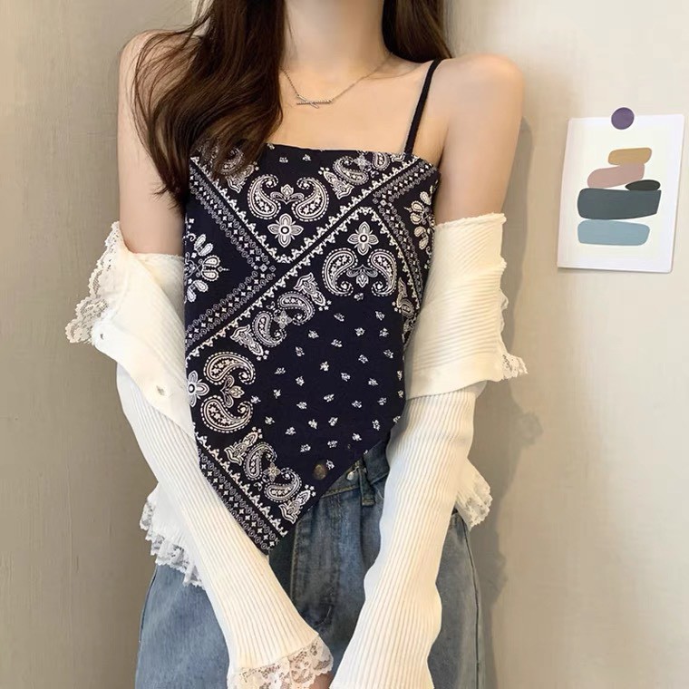 Áo yếm 2 dây họa tiết thổ cẩm | BigBuy360 - bigbuy360.vn