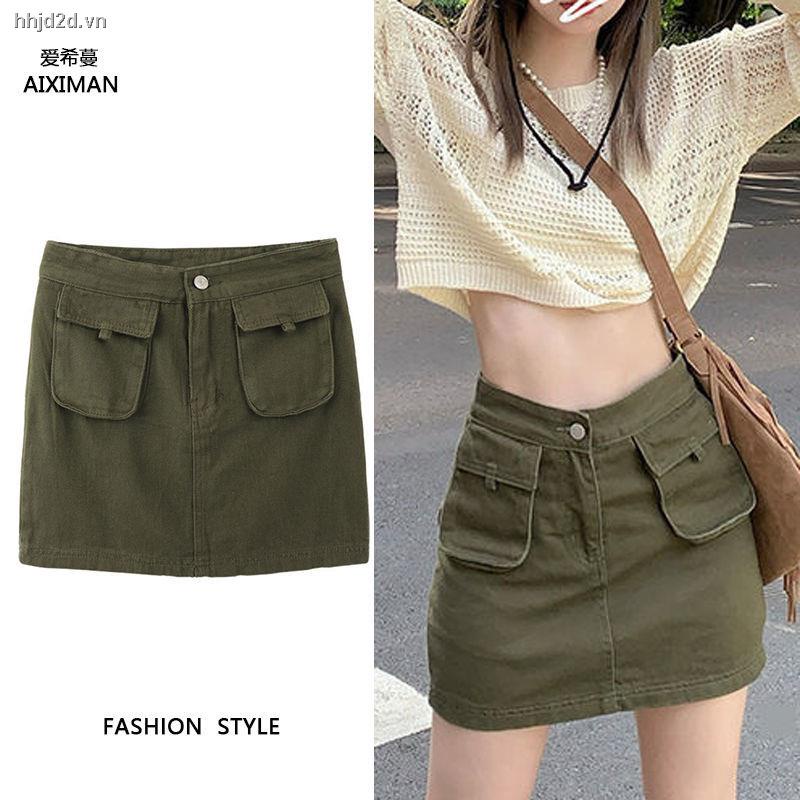 Chân Váy Denim Dáng Chữ a Lưng Cao Thời Trang Mùa Hè Hàng Mới 2022