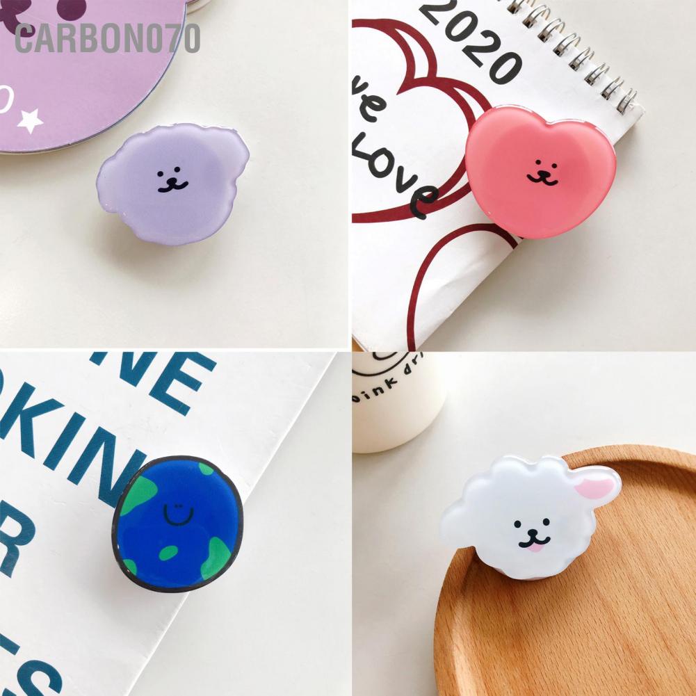 Carbon070 Innovative Cell Phone Finger Grip Holder Collapsible Cute Cartoon Mobile Ring Stand