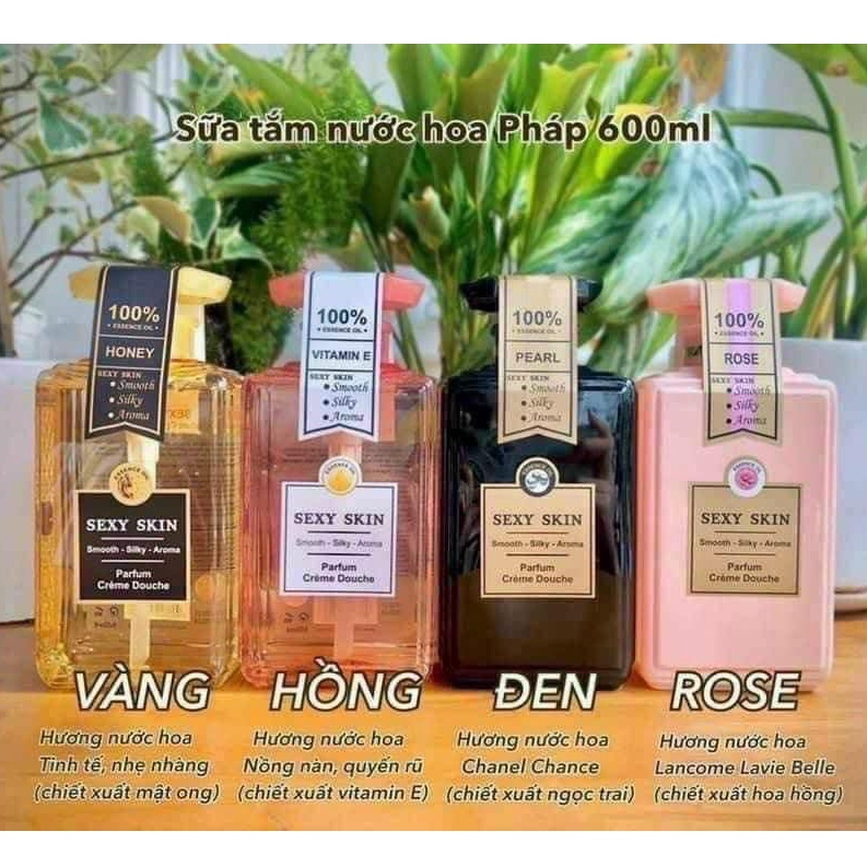 Sữa tắm nước hoa Sexy Skin 600ml Thái Lan
