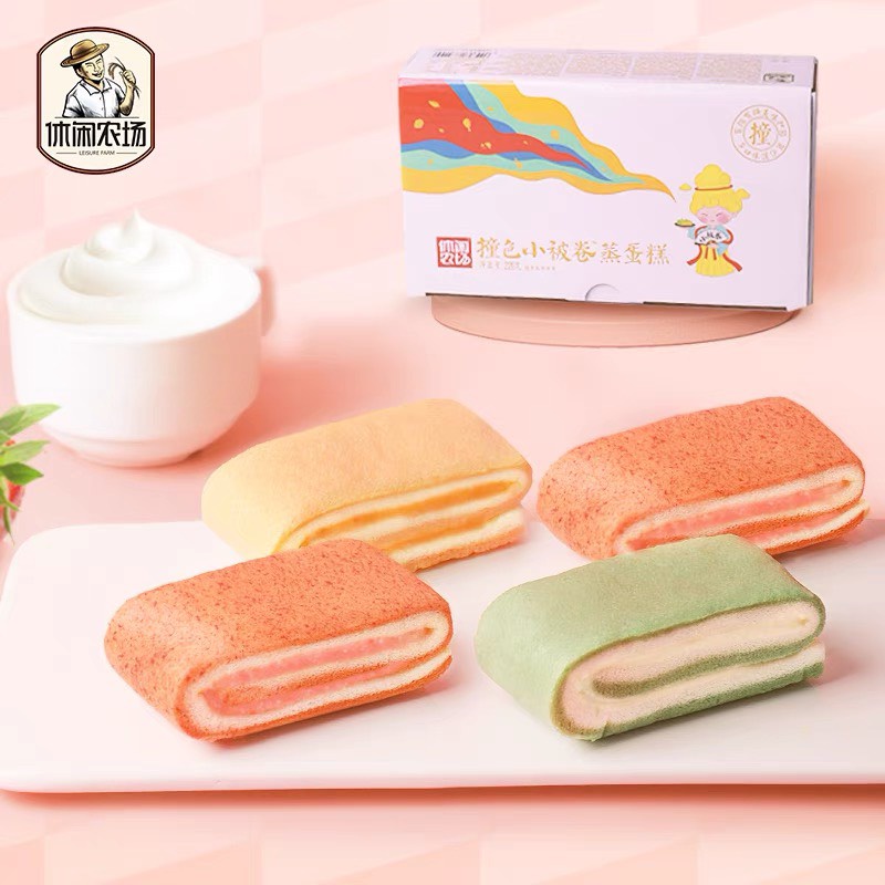 Bánh Cuộn Đài Loan Bông Lan Thơm, Mềm, Nhân Kem Ngọt Thanh Nhẹ