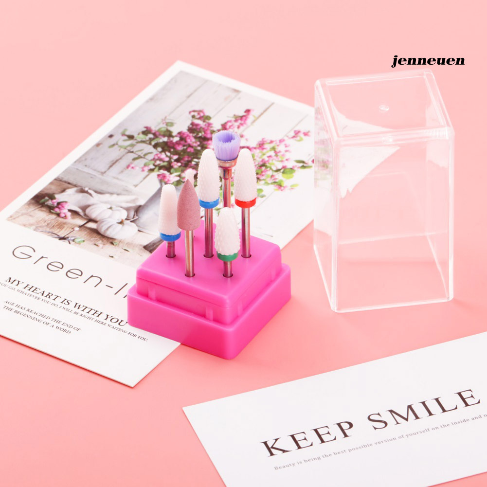 [Hàng mới về] Bộ mũi khoan móng tay bằng hợp kim thép gốm sứ hỗ trợ mài dũa móng lấy da chết làm móng nghệ thuật MJGJ