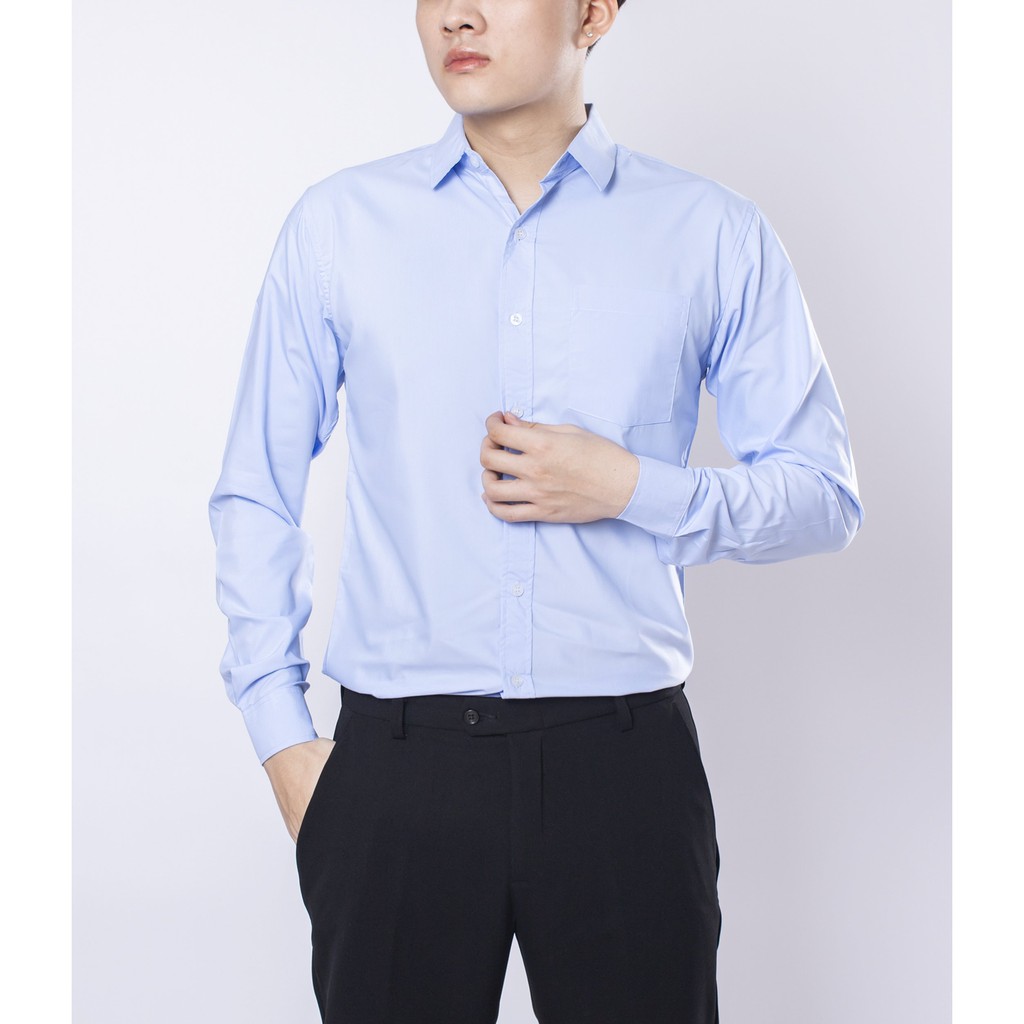Áo sơ mi nam tay dài LADOS - 8027 chất vải mềm mịn thoải mái - Áo sơ mi công sở tiêu chuẩn | BigBuy360 - bigbuy360.vn