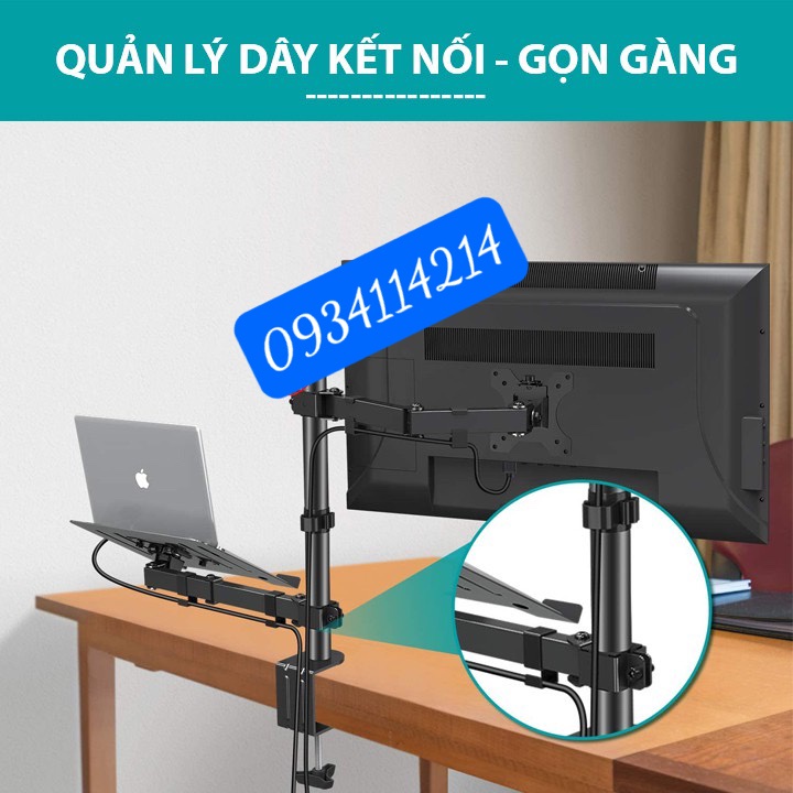 Giá Đỡ 2 Màn Hình Máy Tính M077 Mẩu Mới Đa Năng Nhiều Chế Độ Dùng Cho Màn Từ 10 - 32 ich