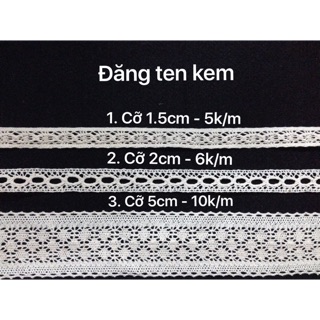 Đăng ten kem (ren dày)