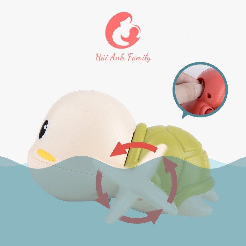 Đồ chơi nhà tắm lên dây cót Rùa, Cua, Cá Voi cho bé thích thú khi tắm