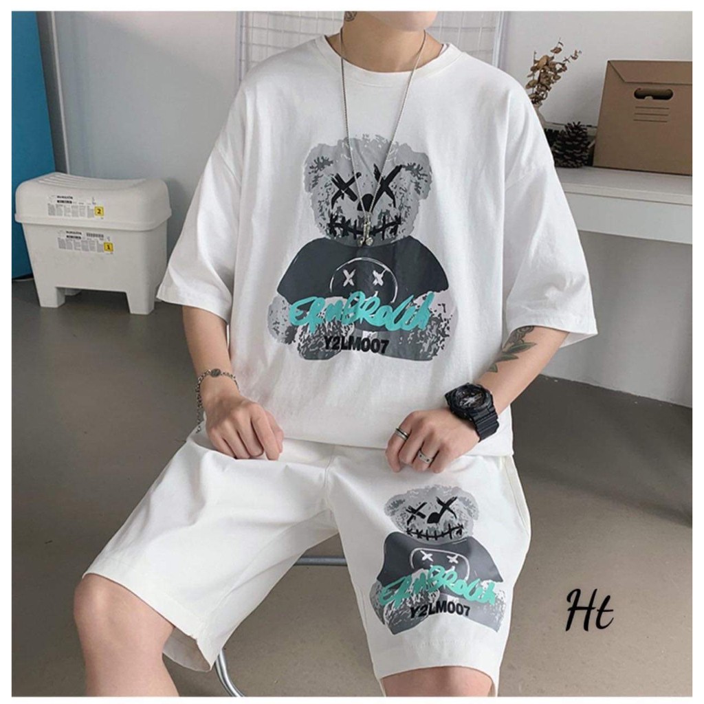 Sét áo phông gấu ngồi Er + quần Er HTH0221