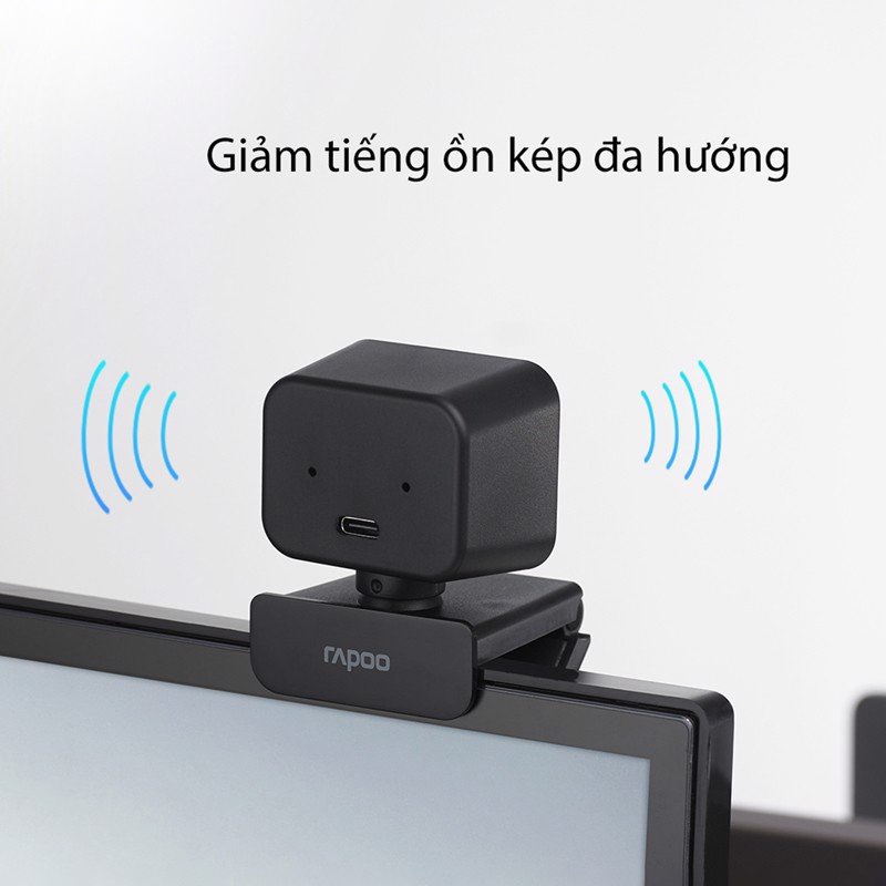 Webcam Rapoo C270L FullHD (1920 x 1080p), 105 độ, Led trợ sáng - Hàng chính hãng