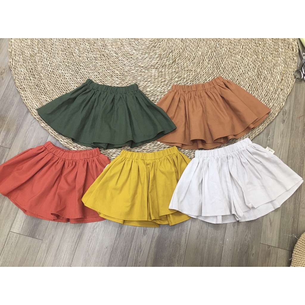 Quần váy bé gái Linen | Moon Ha & Kids