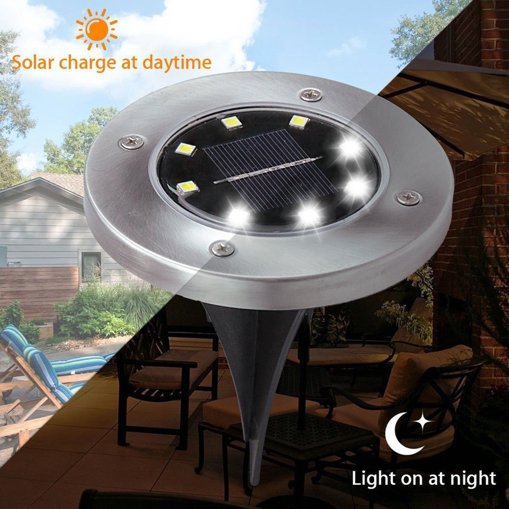Đèn Led 8 Bóng Năng Lượng Mặt Trời Chống Thấm Nước Cho Lối Đi