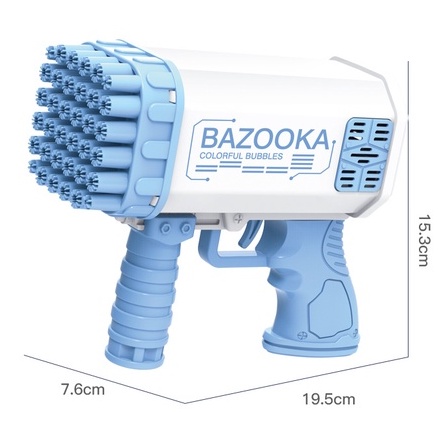 Súng bắn bong bóng khổng lồ Bazooka 36 nòng lớn chạy pin sạc tiết kiệm kèm đèn LED