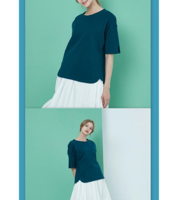 Áo thun trơn dáng rộng xuất Hàn