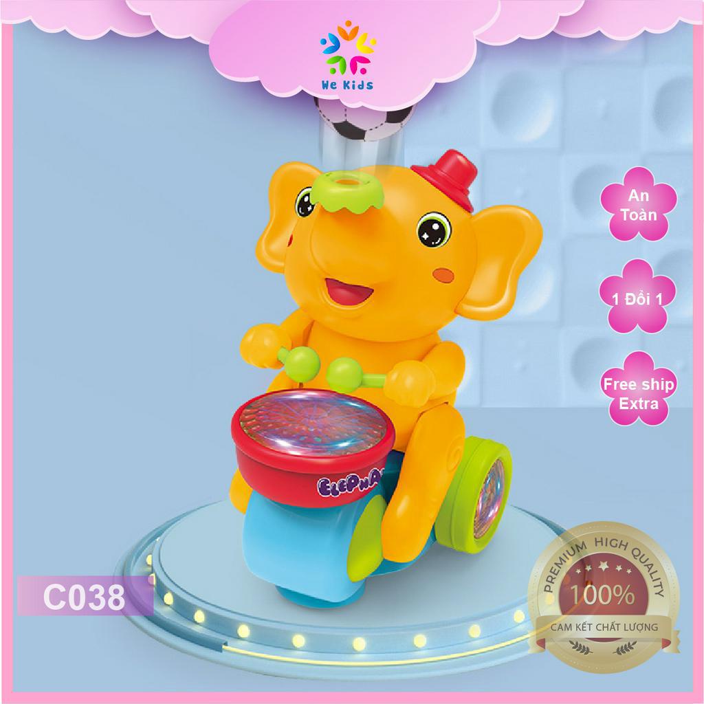 Voi Làm Xiếc Thổi Bóng Lơ Lửng Phát Nhạc Đồ Chơi Trẻ Em Vui Nhộn - C038TA